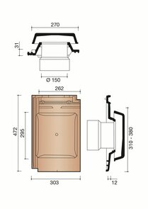 KIT KOKERPAN + KAPJE ACTUA 10 LT ANTRACIET MAT