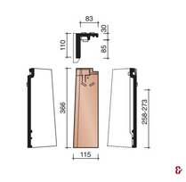 DEMI-TUILE DE RIVE GAUCHE VAUBAN ANTHRACITE MAT 7020