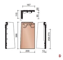 TUILE DE RIVE GAUCHE VAUBAN ANTHRACITE MAT 7080