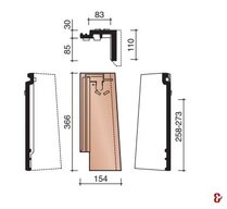 DEMI-TUILE DE RIVE DROITE VAUBAN ANTHRACITE MAT 7030