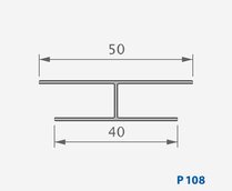 MURVINYL VERBINDINGSPROFIEL KORT P108 WIT 0003 