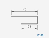 MV AFWERKINGSPROFIEL TYPE U P109 WIT 0003 