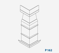 BINNENHOEK P162 VOOR P104/P185 WIT 0003 