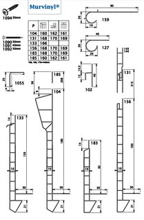 MURVINYL KROONLIJST VERLENGBAAR P131 WIT 0003 