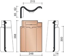 TUILE DE RIVE GAUCHE POTTELBERG 401 RUSTIQUE 7080