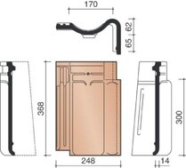 TUILE DE RIVE DROITE POTTELBERG 401 RUSTIQUE 7090