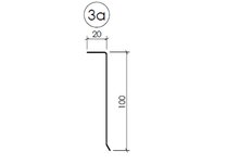 SOLIN 3A VMZINC NTRL 10X2CM 0.7MM 1M