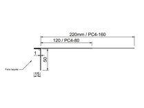 APOK VERTIC PROFIEL PC1 160MM 3M RAL9010