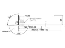 APOK HORZ PROF PERF PH1 160MM 3M RAL7016