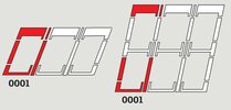 VELUX EKW UK10 0001E 134X160CM GOOTSTUK - LINKS (GEGOLFDE DAKPANNEN)