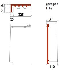 GEVELPAN LINKS TUILE PLAT DOUBLE BLACK